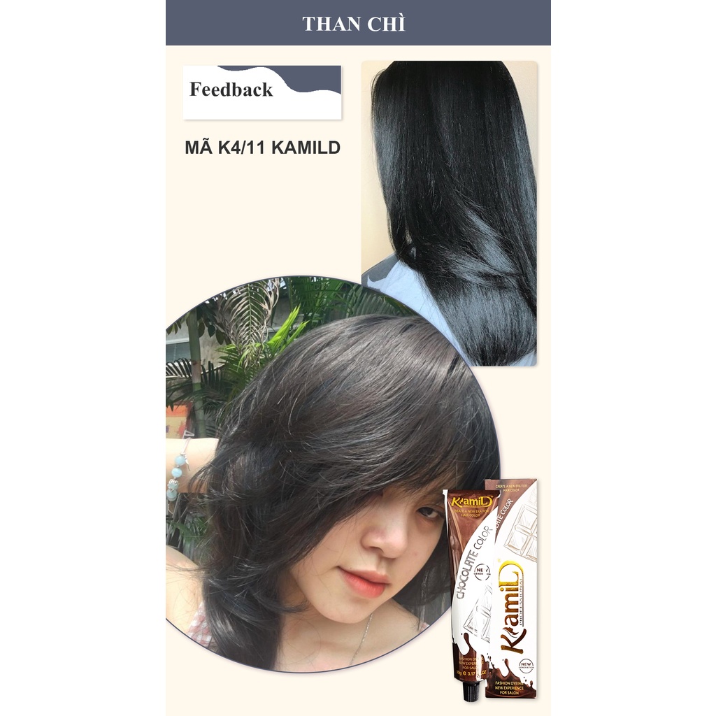 Combo màu THAN CHÌ màu nhuộm KamiLD màu thời trang hottrend KHÔNG CẦN TẨY,tự nhuộm tại nhà