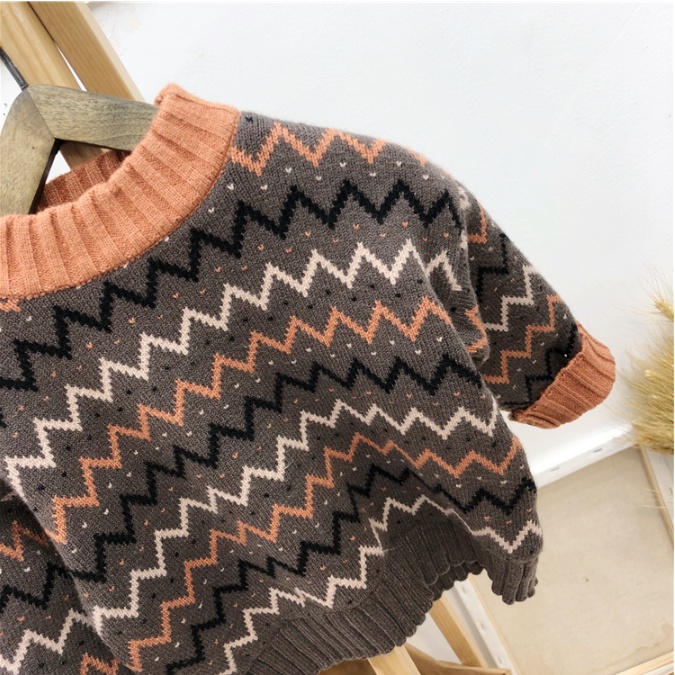Áo Sweater Dệt Kim Chui Đầu Vải Lông Cừu Kiểu Hàn Quốc Dễ Thương Cho Bé