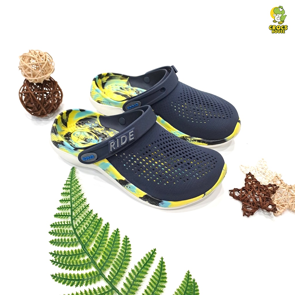 Dép cross literide clog 360 camo loang nam nữ cao cấp, dép sục cross literide 360 phun sơn unisex tặng jibbitz Nhacasau