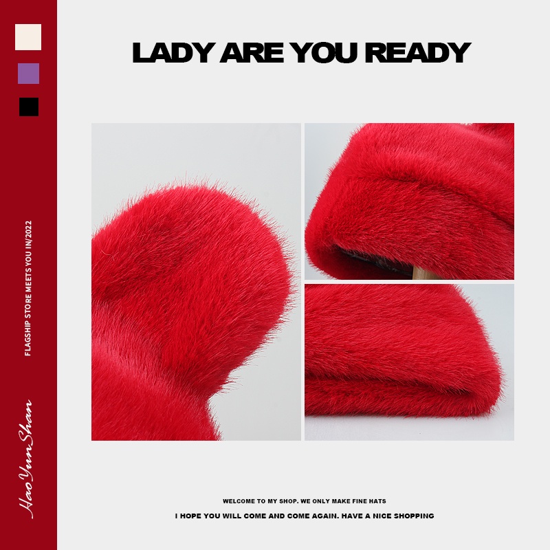 Mũ Trùm Đầu Giả Lông Chồn Đính Tai Gấu Hoạt Hình Phong Cách Hàn Quốc Thời Trang Thu Đông Cho Nữ