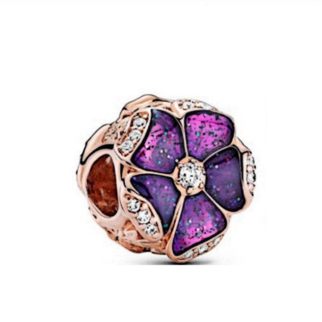 Hạt Charm Mạ Bạc 925 Hình Hoa Tuyết Ngôi Sao Lấp Lánh Thời Trang Diy Pandora