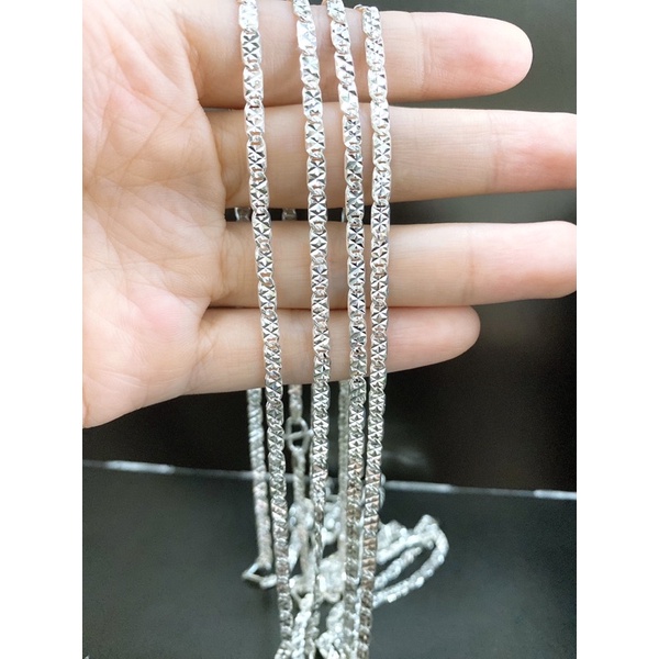 Dây chuyền nam bản dẹt khắc máy -DCN002 - Bạc ta 950 nguyên chất