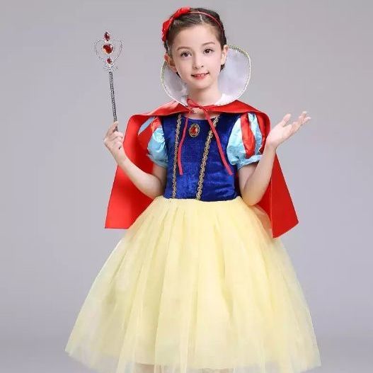 DISNEY Đầm Hóa Trang Công Chúa Bạch Tuyết Cho Bé Gái