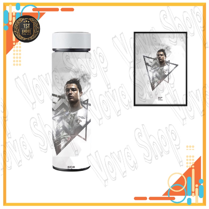Bình nước giữ nhiệt CR7 (mẫu 3) lõi inox, có thể in theo yêu cầu anime/game/manga/DC/Bóng đá.....