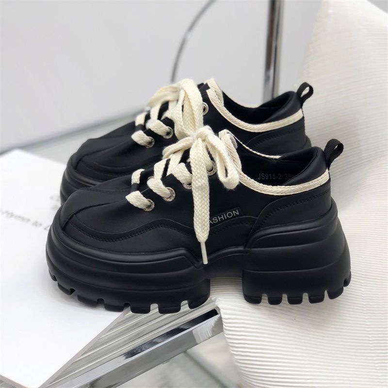 Giày Lười Da Đế Dày Phong Cách Retro Thời Trang Thu Đông Cho Nữ