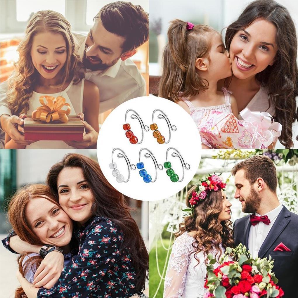 (runbu) Nhẫn Hở Bằng Kim Loại Chống Rỉ Dễ Thương Có Thể Điều Chỉnh Cho Nữ