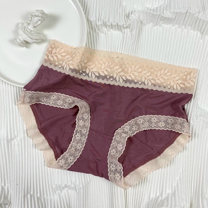 Quần lót nữ Embra su lụa không đường may phối ren gợi cảm hàng cao cấp EBQL45
