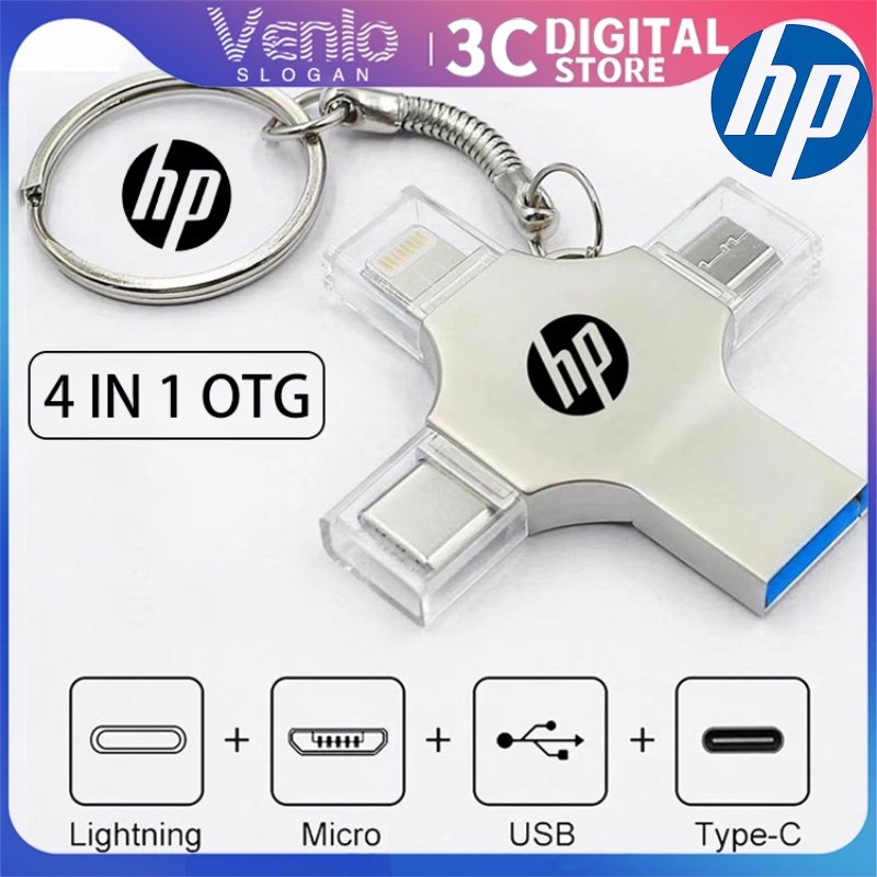 Usb 3.0 Tốc Độ Cao HP 4 Trong 1 OTG 1TB / 512GB / 32GB / 16GB