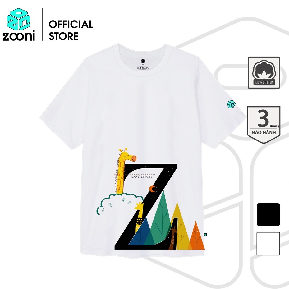 Áo Thun Zooni Giraffe Unisex Tee Basic 100 Cotton