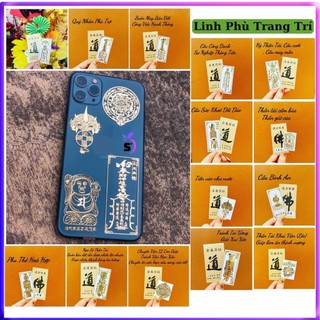 Miếng dán linh phù điện thoại trang trí, Linh phù tài lộc sự nghiệp may mắn sức khỏe...