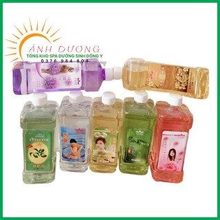Dầu massage body 
gừng, dầu lavender, dầu hoa hồng, chanh sả, ngải cứu kèm vòi dùng massage body