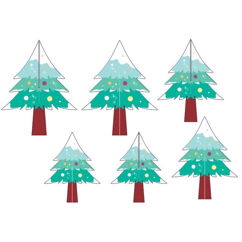 ❤️NEW NOEL❤️trang trí bánh sinh nhật  [FREESHIP❤️] set 3 cây thông noel 3D