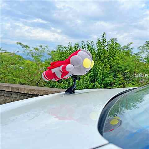 Car Decoration Roof Exterior Decoration Ultraman Doll Doll Ornaments Mini Motorcycle Battery Car Universal r6dQ
