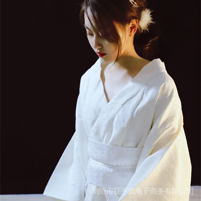 ⭐Hàng Có Sẵn⭐Đầm Kimono Truyền Thống Nhật Bản Phối Ren Trắng Cách Tân Cho Nữ