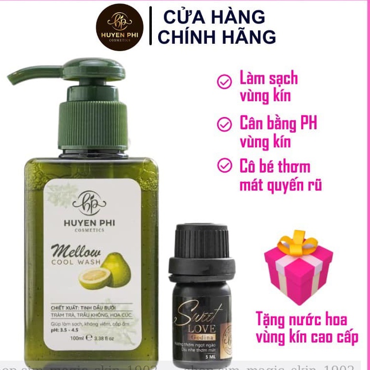 Dung dịch vệ sinh Mellow Huyền Phi Cool Wash  làm sạch cân bằng PH giúp thơm