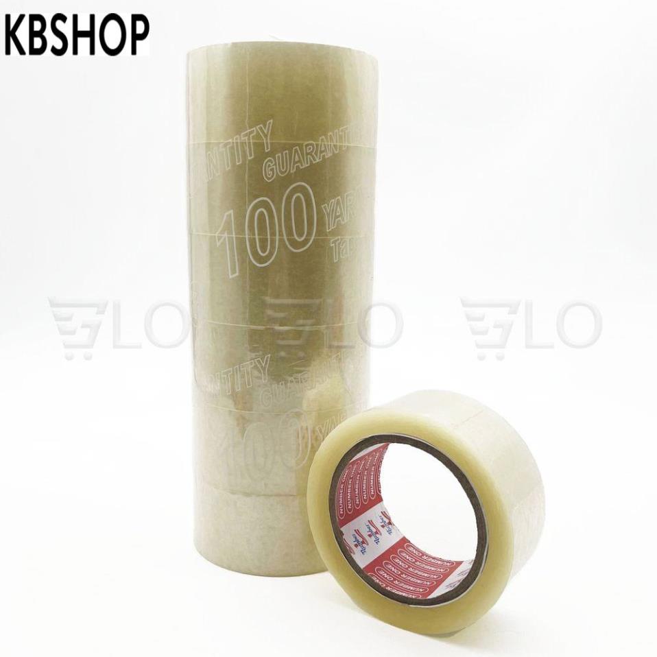 [HCM] Combo 6 Cuộn Băng Keo 100 Yards(Trong, Đục)