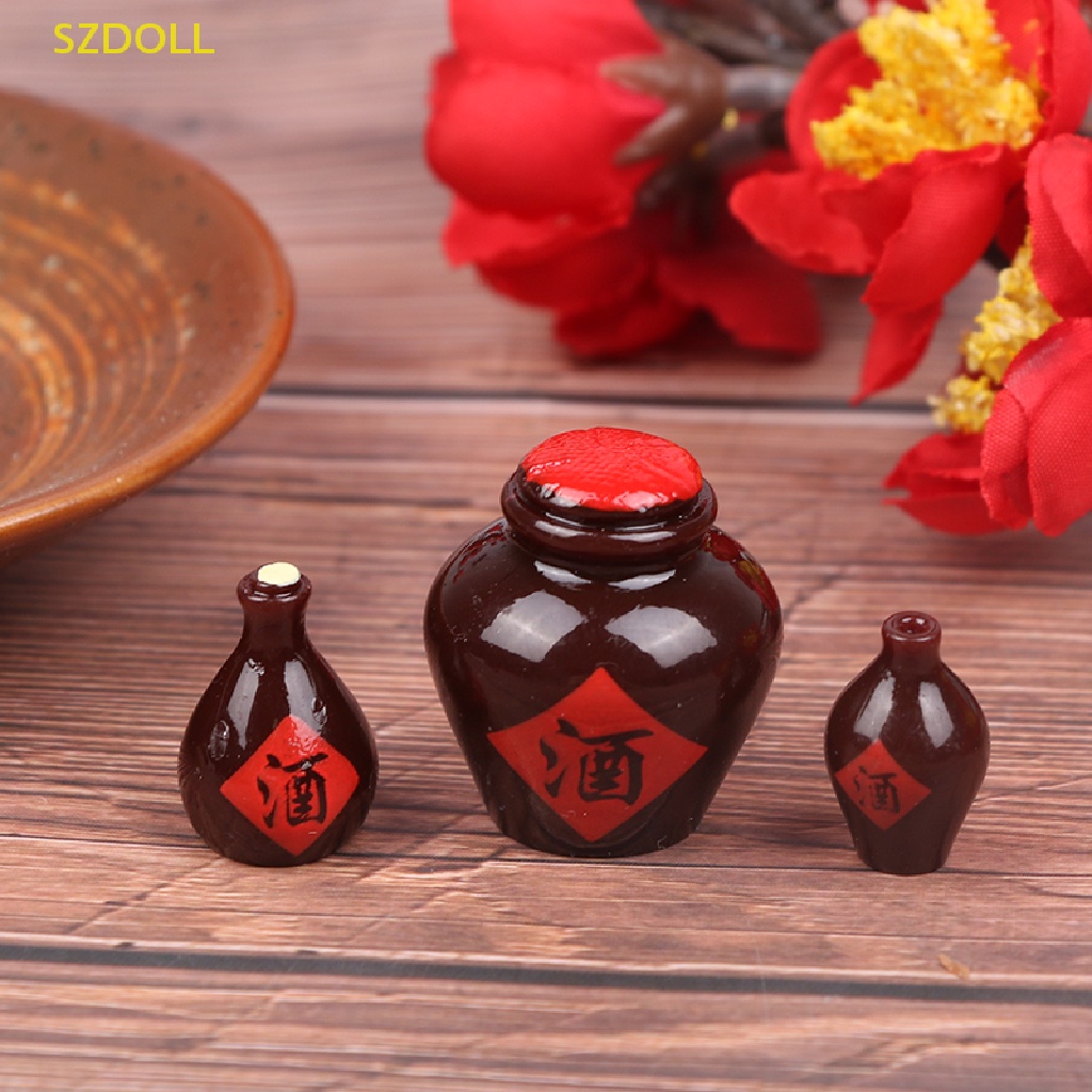 1 / 4 / 5 Bình Thủy Tinh Đựng Rượu / Bình Hoa Thu Nhỏ Trang Trí Nhà Búp Bê DIY