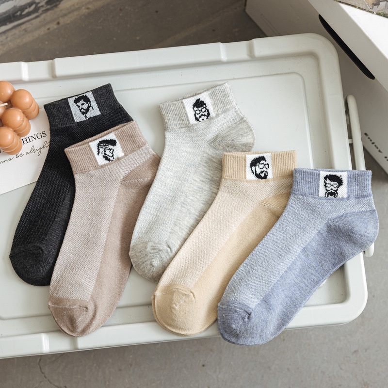 Vớ Cotton Nguyên Chất Thấm Hút Mồ Hôi Thoáng Khí Phong Cách Thể Thao Thời Trang Mùa Hè Cho Nam