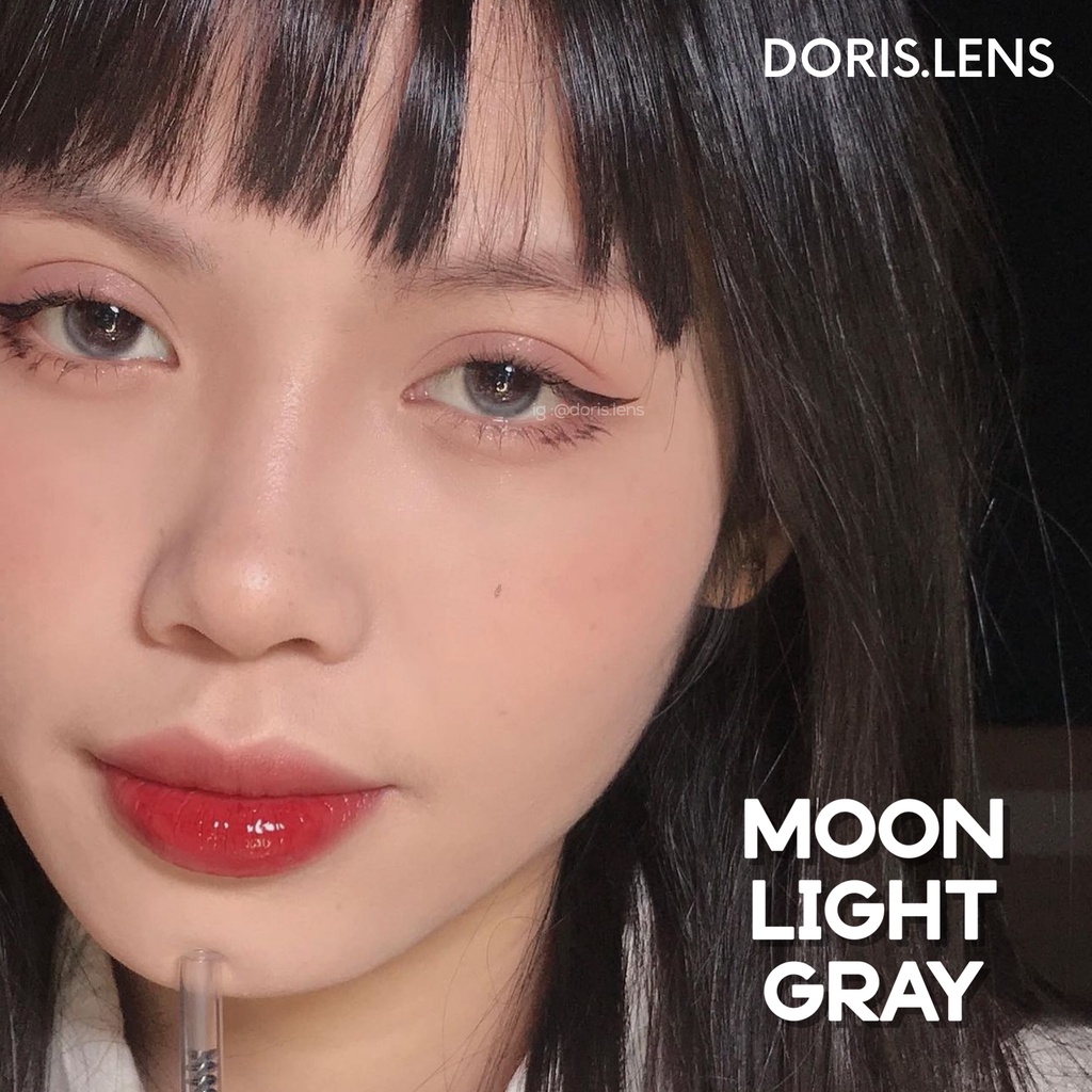 Kính Áp Tròng DORIS.LENS - MOON GRAY Không Giãn 13.8mm Lens Mắt Xám Tự Nhiên Filter Mặt Trăng 0 Đến 6 Độ Lệch Độ