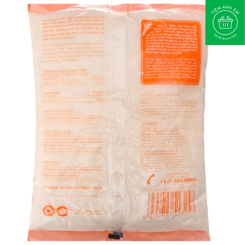 Đường sạch Biên Hòa Saving tốt cho sức khoẻ gói 1kg