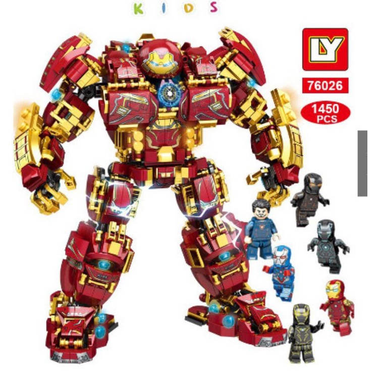 Đồ Chơi Lắp Ráp Lego Ironman Xếp Hình Robot Bắt Mắt Nhiều Mảnh Ghép Giải Trí Tăng Tư Duy Cho Bé 650-1450 Chi Tiết