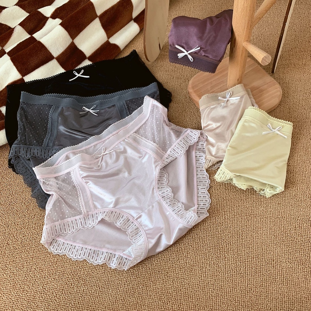 Quần Lót Nữ Vải satin Phối Ren Quyến Rũ