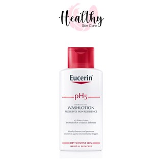 Sữa tắm rửa mặt dành cho da nhạy cảm Eucerin pH5 Washlotion 200ml - 63071