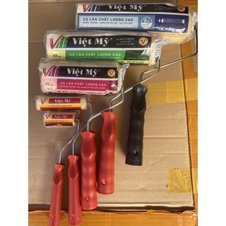 Lô lăn,cọ lăn sơn,con lăn sơn việt mỹ đẹp mịn:6cm,10cm,11cm,15cm,21cm,23cm