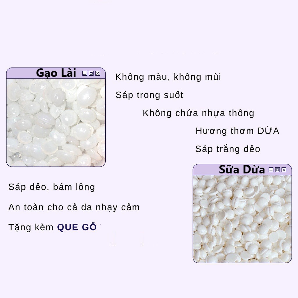 Sáp wax lông Bluezoo Premier Gạo Lài dưỡng ẩm và giảm viêm nang lông wax