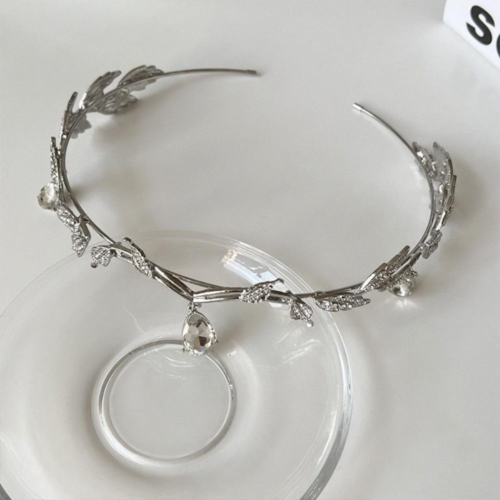 Cài Tóc Hình Giọt Nước Đính Lông Mày Sang Trọng|Vương Miện Cô Dâu Thiết Kế Sang Trọng Cao Cấp