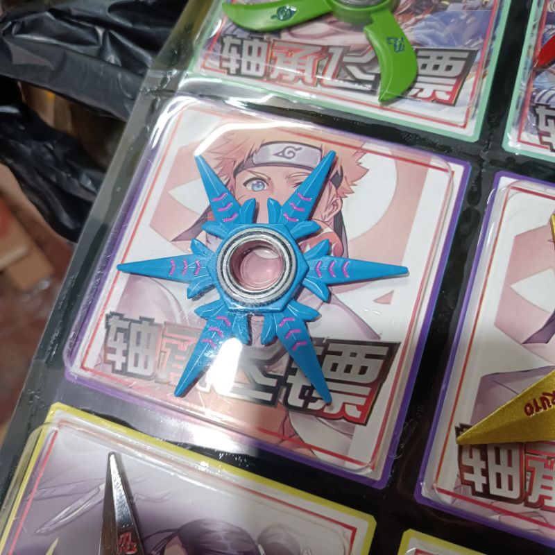 Vỉ 12 Con Xoay Spiner phi tiêu Shuriken Naruto chất liệu kim loại