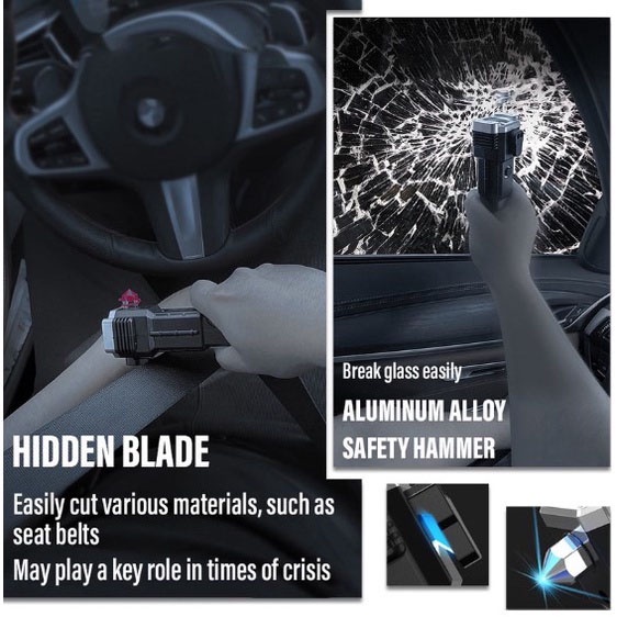 ĐÈN PIN ĐA NĂNG SIÊU SÁNG KÈM BÚA 4 IN 1 VÀ CÁP SẠC USB.AH