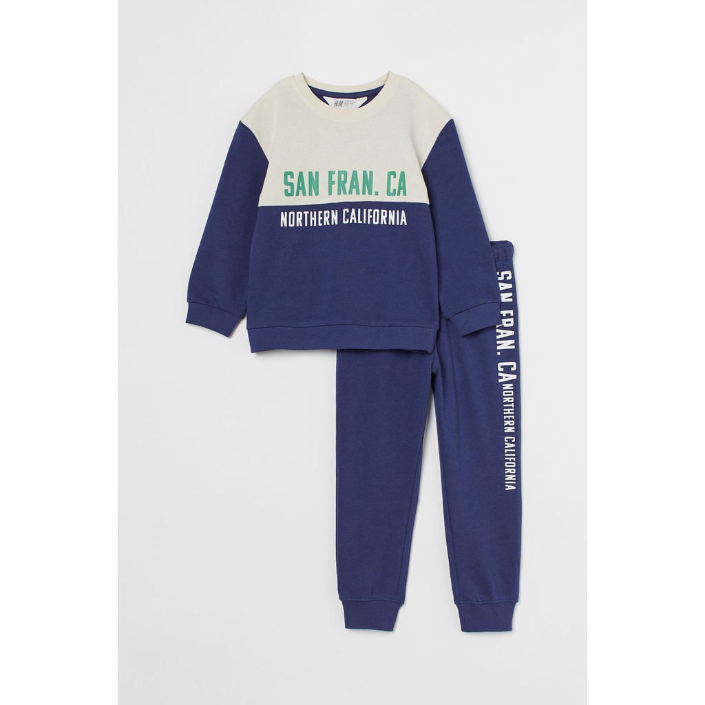 Set bộ quần áo nỉ thu đông bé trai lớn HM Auth (18/24m, 2/4y 4/6y 6/8y 8/10y)