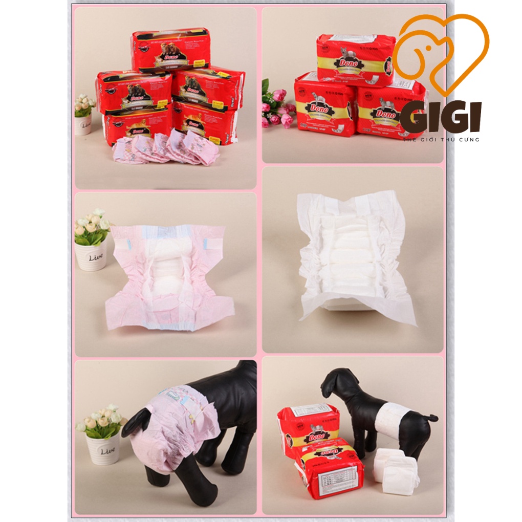 Bỉm Dono cho chó mèo đực và cái nhiều size co giãn mềm mại siêu nhẹ thấm hút cao phụ kiện thú cưng - GiGi Pet Shop