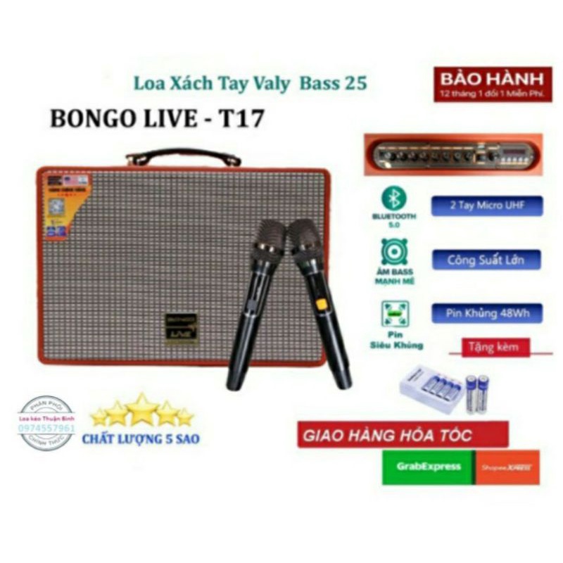 Loa Karaoke di động xách tay T17 - New 100%, Bảo hành 12 tháng.