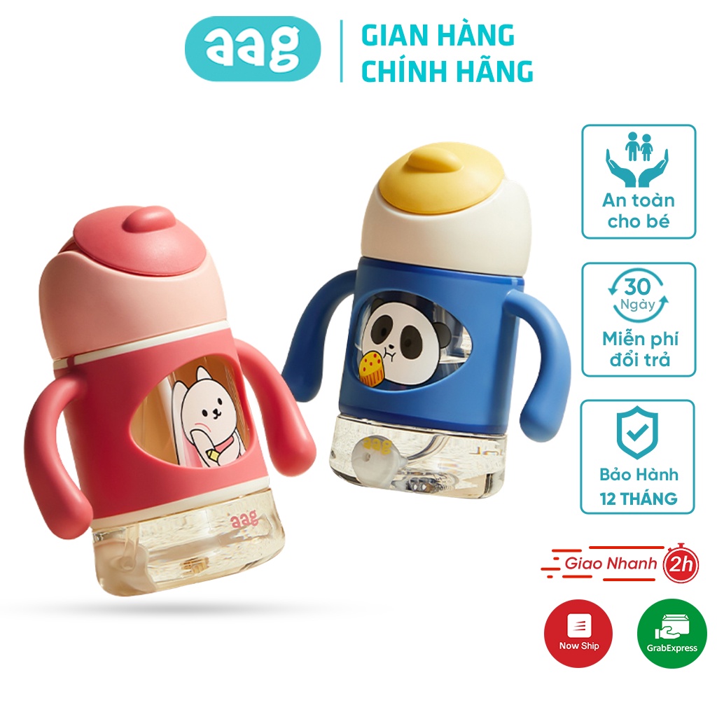 Bình nước cho bé Tritan AAG2202001 bình tập uống chống sặc chống trào an toàn tiện lợi