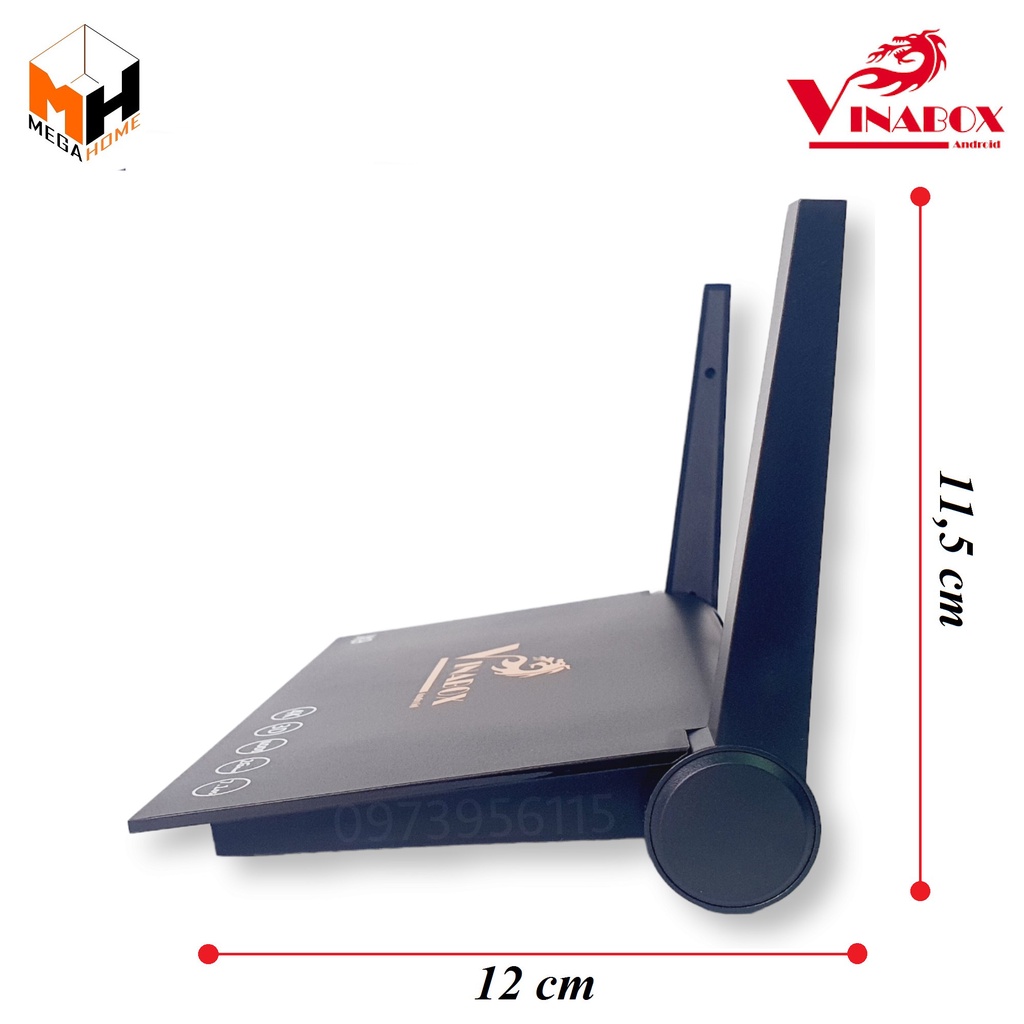 Android tivi box VINABOX X9-bản mới 2021 Android 7.1.2 HỖ TRỢ tìm kiếm giọng nói Ram 2G, ROM 16G- SẢN PHẨM CHÍNH HÃNG