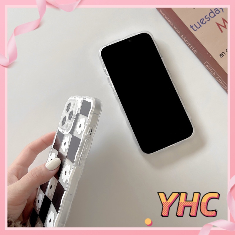 Ốp Điện Thoại Họa Tiết Kẻ Ô Trắng Đen Cho Iphone6 6splus 7 7plus 8plus XR x xs 12 11 pro max plus 13 promax-1022