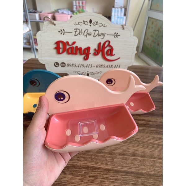 Khay Đựng Xà Bông Dán Tường Hình Cá Voi.