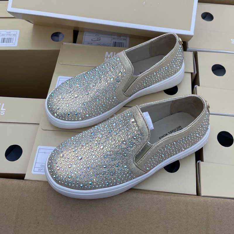 MK17 - Giày Dép Slipon M.K Đính Đá Mẹ Và Bé