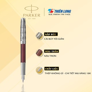 Bút máy cao cấp parker son metal red ct 18k gb-2119650 - mạ vàng 18k