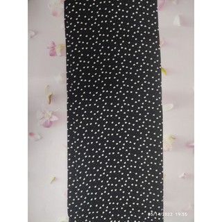 2m Vải lụa lạnh hoạ tiết tim siêu nhí (lụa Mango chính phẩm)