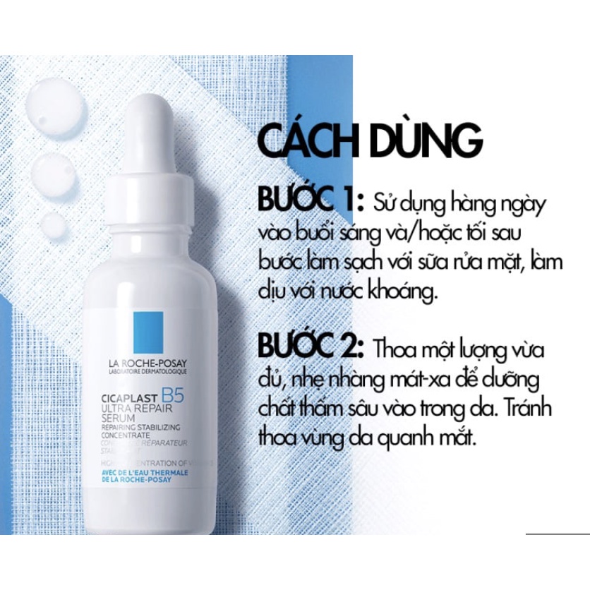 Serum Dưỡng Chất chuyên sâu giúp hỗ trợ quá trình tái tạo da La Roche-Posay HYALU B5 Serum (10ml / 30ml)