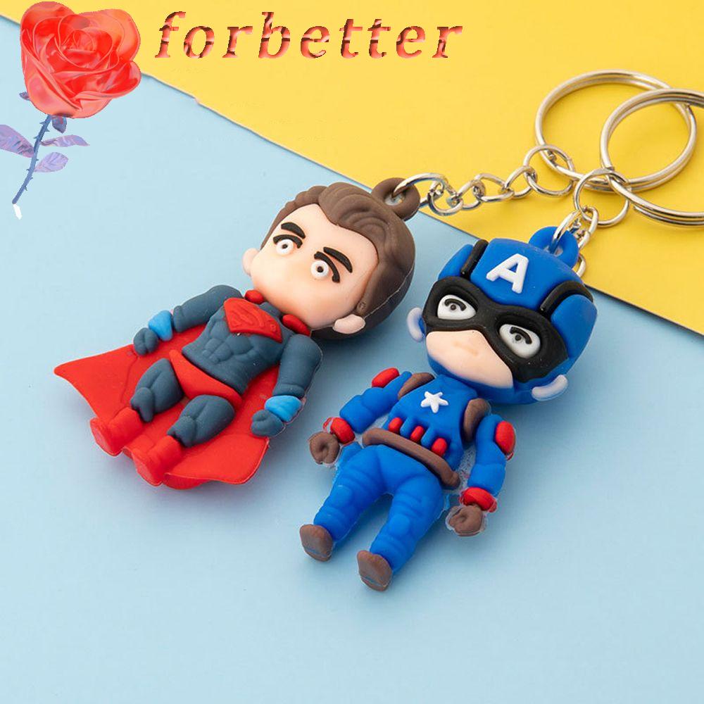 Móc Khóa Hình Siêu Anh Hùng Marvel / Người Nhện / Người Sắt / Người Nhện / Captain America Độc Đáo Cho Trẻ Em