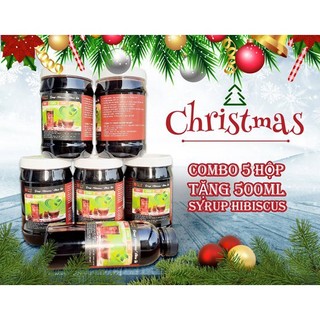 Combo 5 hộp siro kèm mứt Hibiscus tặng 500ml