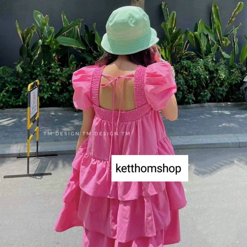 ⚡xả lỗ ⚡váy tầng babydoll tay phồng tiểu thư dễ thương công chúa đi biển đi chơi đẹp