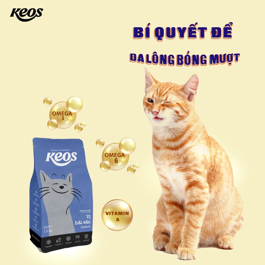 Thức Ăn Hạt Cho Mèo Keos
