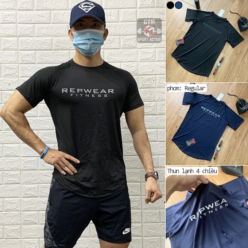 Áo Thun nam thể thao áo thun tập gym nam vạt bầu t shirt repwear Fitness FN thun lạnh 4 chiều ( ảnh, video thực tế)