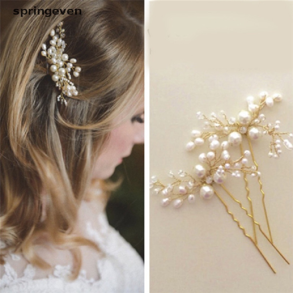 Lược Cài Tóc Hình Hoa Đính Ngọc Trai Nhân Tạo Cho Cô Dâu