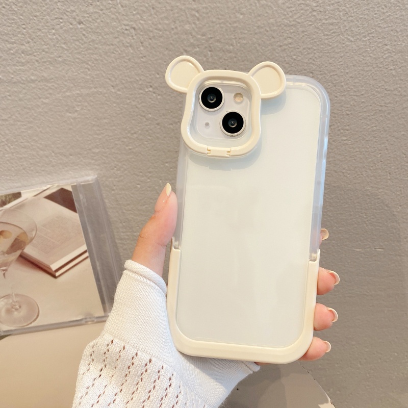Ốp Điện Thoại Trong Suốt Họa Tiết Hoạt Hình Chú Gấu Dễ Thương Chống Sốc / Rơi Cho iPhone 14 13 12 11 Pro Max